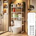 thumbnail image 1 of FEOLGEHLY Over Toilet Storage Rack, 56.5-Inch Tall Storage Rack with Multi-Layer Bathroom Shelf, Freestanding Bathroom Organizer for Toiletries, Space-Saving 56 Inch Toilet Storage (White), 1 of 7