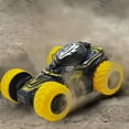 thumbnail image 1 of FEOLGEHLY Toy Cars for Toddlers Ages 1-3 2-4 Year Old, Double Sided Inertia Car, Monster Truck 360° Rotating Stunt Push and Go Friction Cars for Kids Boys Girls, Christmas Stocking Stuffers, Black, 1 of 9