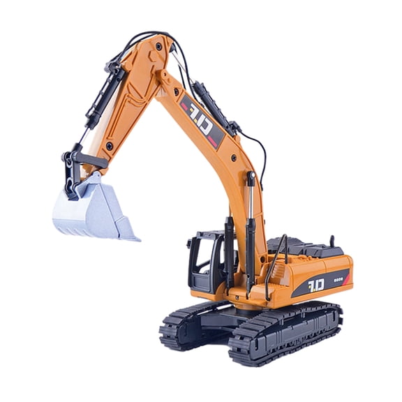 FEOLGEHLY Tracked Excavator Toy for Kids, Heavy Duty Digger Construction Vehicle Toy with 360 Degrees Rotation 1:60 Scale Engineering Collectible Model Toy for Kids and Decoration for Home