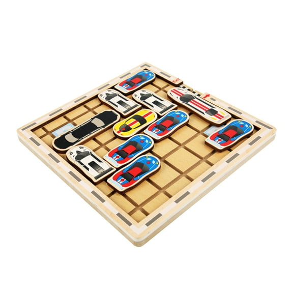 FEOLGEHLY Traffic Jam Car Game, Wooden Logic Puzzle, Super Slide Board Games for Kids 4-6 8-12, STEM Toy for Logical Thinking, Brain Teaser Travel Game, Moving Car Toy Birthday Gift for Kids