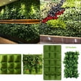 thumbnail image 1 of FEOLGEHLY Vertical Garden Wall Hanging Plant Pockets (9) – Modular Living Wall System with Recycled PET Plant Bags, Outdoor Balcony Herb Garden Planter for Strawberries & Flowers (Black), 1 of 2