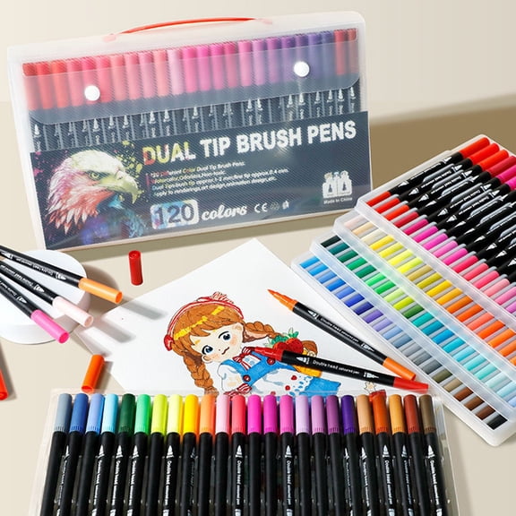 FEOLGEHLY Washable Paint Markers Set, Professional Multi Colored Pens, Watercolor Art Drawing Markers Low Odor Fine Tip Permanent Sketch Markers for Wood, Canvas, Metal & Diy Craft Projects