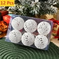 thumbnail image 1 of FEOLGEHLY White Christmas Ball Ornaments Sets, 12Pcs Large Glitter Shatterproof Plastic Ball Christmas Tree Decorations Hanging Pendant for Holiday Wedding New Year Party Home Decor, 1 of 3