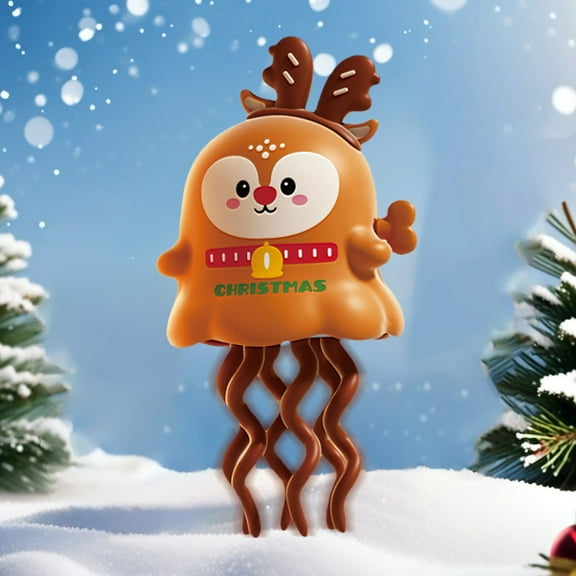 FEOLGEHLY Wind up Dancing Octopus Toy, Baby Toys for Toddler 6-12-18 Months, Kids Crawling Octopus Tummy Time Toys, Interactive Sensory Toys for Christmas Birthday Gift, Stocking Stuffers, Brown