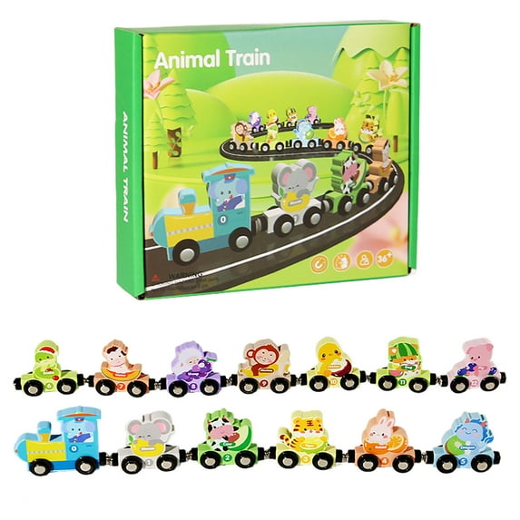 FEOLGEHLY Wooden Magnet Number Train Set for Toddlers 1-2 3-4 Years Old, Counting Toy, Color Sorting Toy, Preschool Educational Activities, Learning Toy, Train Birthday Gifts for Boys Girls 3-8