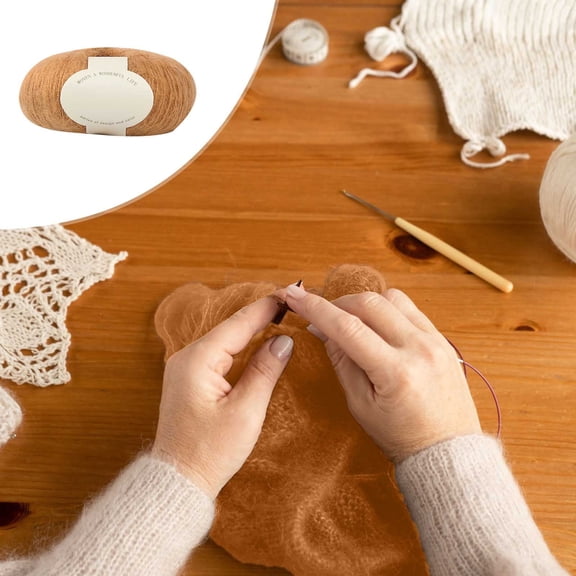FEOLGEHLY Wool Balls Soft Combed Milk Cotton Yarn Ball, 0.22lb Medium Thick Acrylic Yarn Skeins Bulk for Crocheting & Hand Knitting, DIY Crafts for Hat, Scarf, Sweater, Blanket