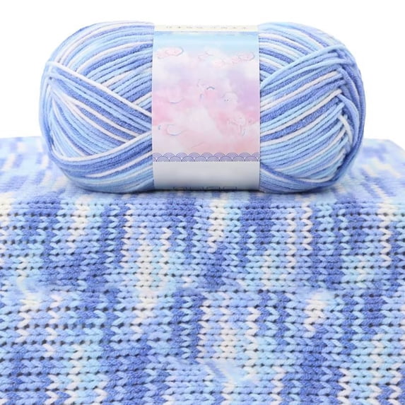 FEOLGEHLY Wool Balls Tie Dye Combed Milk Cotton Yarn Ball, 426FT Soft Cotton Yarn Skeins Bulk for Crochet Thread & Chunky Hand Knitting, DIY Crafts for Blanket, Hat, Scarf, Sweater