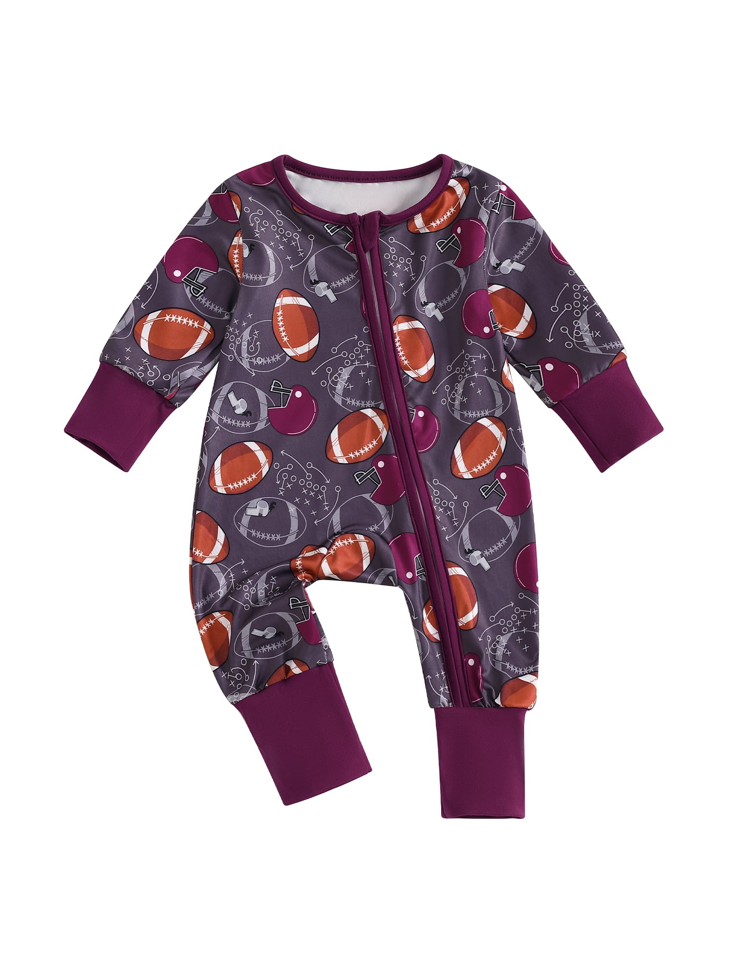 FEORJGP Baby Boys Girls Onepiece Rompers 018M Infant Football Print