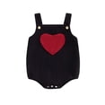 thumbnail image 1 of FEORJGP Infant Baby Boys Girls Newborn Valentine Clothes Overalls Sleeveless Heart Pocket Corduroy Rompers Suspender Jumpsuit Ribbed Bodysuit, 1 of 9