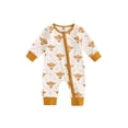 thumbnail image 1 of FEORJGP Infant Baby Boys One-piece Jumpsuits 0 3M 6M 12M Toddler Long Sleeve Zipped Rompers Cow Horse Print Crew Neck Bodysuits Newborn Little Boy Comfy Casual Spring Fall Clothes for Daily, 1 of 7