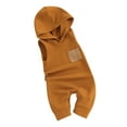 thumbnail image 1 of FEORJGP Infant Baby Boys Summer Romper 3M 6M 12M 18M Newborn Sleeveless Hooded Jumpsuit Casual Contrast Color Sweatshirt Bodysuit with Pocket for Toddler Cute Casual Daily Clothes, 1 of 9