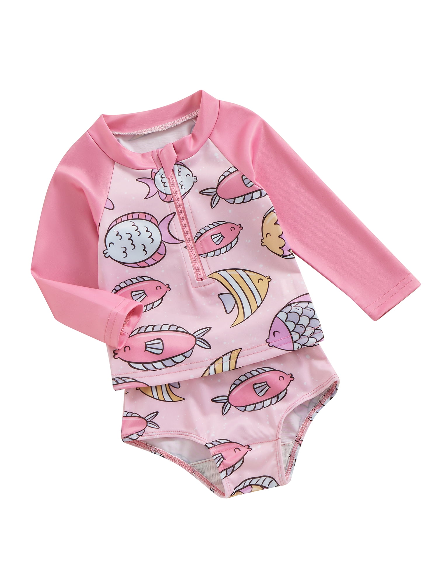 FEORJGP Kids Girls Rash Guard Swimsuit Set Toddler Baby 6M 1T 2T 3T 4T ...