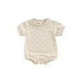 thumbnail image 1 of FEORJGP Kids Toddler Boys Girls One-piece Rompers 0 3M 6M 12M 18M Infant Baby Cute Short Sleeve Jumpsuits Checkerboard Crew Neck Bodysuits Newborn Litimply Summer Playsuits Clothes for Daily, 1 of 8