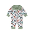 thumbnail image 1 of FEORJGP Toddler Baby Boy One-piece Rompers 0 3M 6M 12M 18M Infant Long Sleeves Jumpsuits HatBoot Print Playsuits Lapel Button Front Full Length Bodyss Fashion Casual Clothes for Spring Fall, 1 of 7
