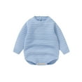 thumbnail image 1 of FEORJGP Toddler Baby Girls Boys Sweater Rompers 1M-18M Infant Long Sleeve Knitted Bodysuits Casual Chunky Cable Knitwear Jumpsuits for Newborn Little Girl Boy Fashion Cozy Basic Solid Cute Clothes, 1 of 7