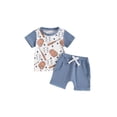 thumbnail image 1 of FEORJGP Toddler Boy Summer 2Pcs Baseball Outfits 0 6M 12M 18M 2T 3T Infant Baby Short Sleeve T-Shirts Baseball Glove Print Crew Neck Tops + Shorts Set Kids Little Boys Casual Comfy Clothing for Daily, 1 of 9