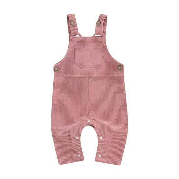 FEORJGP Toddler Boys Girls Summer One-piece Overalls 3M 6M 9M 12M 18M 24M Infant Baby Sleeveless Jumpsuits Solid Color Square Neck Corduroy Rompers Kirl Casual Simply Comfy Clothes for Daily