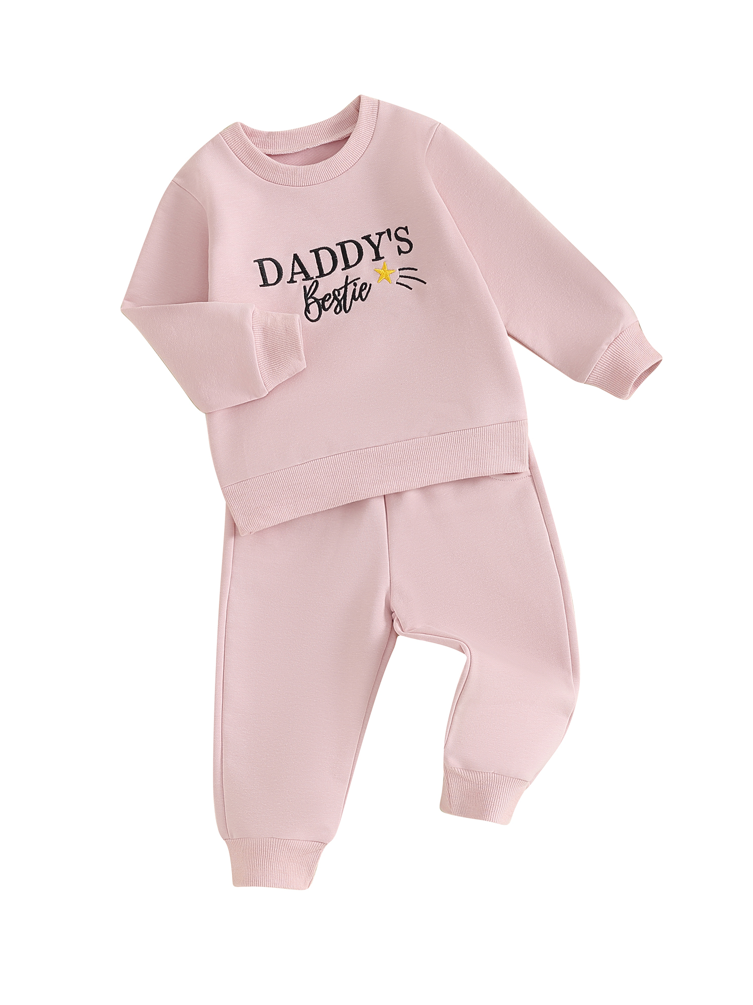 OBiQuzz Peuter Trainingspak Jongens & Meisjes - Letterprint Sweatshirt + Broek Herfst/Winter Set