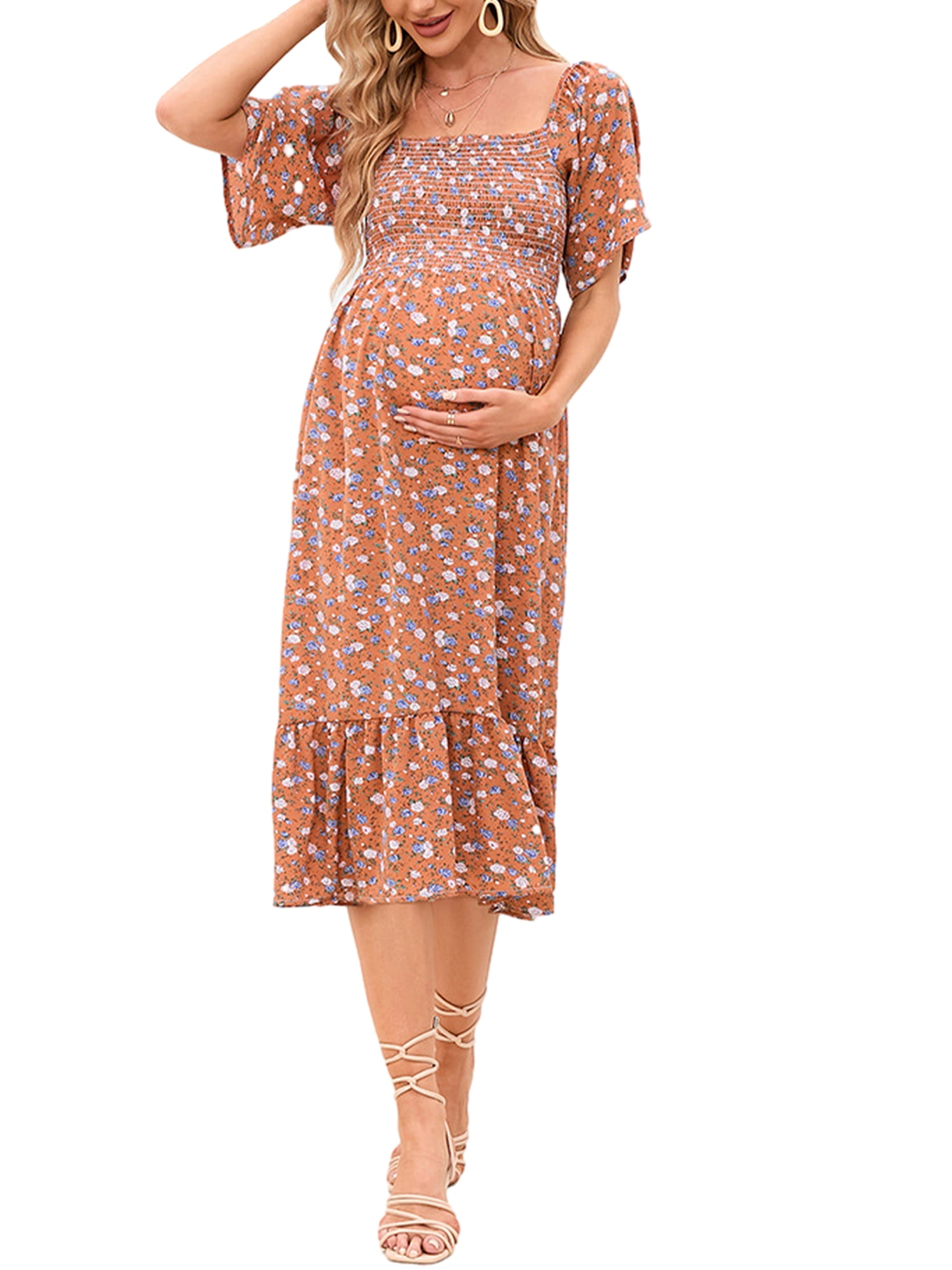 Essentials Women's Maternity Short-sleeve Dress Size Maternity