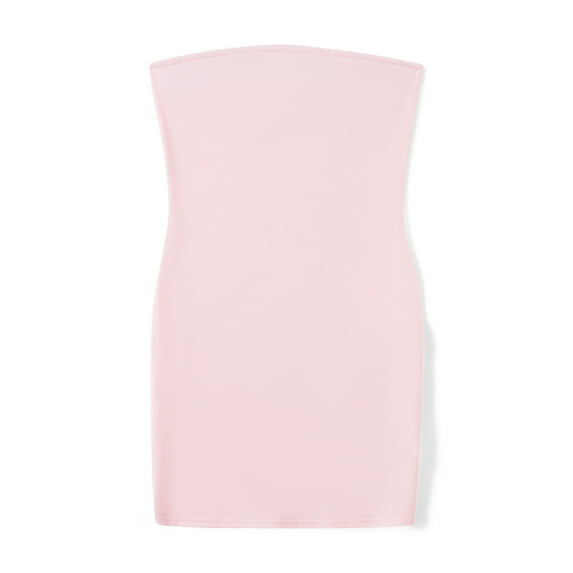 FEORJGP Women Mini Bodycon Dress Ladies Sleeveless Tube Dress Solid Color Boat Neck Strapless Summer Backless Fashion Party Dress Streetwear for Bar Club
