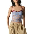 thumbnail image 1 of FEORJGP Women Summer Sexy Crop Camisole Sleeveless Vest Ruched Spaghetti Strap Waistcoat Slim Fit Tank Tops Streetwear for Bar Party Clubwear, 1 of 6