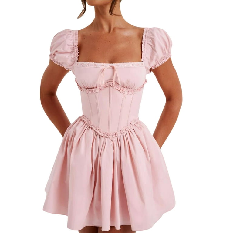 Casual Solid Split Joint Backless O Neck A Line Dresses Casual Solid Split Joint Backless O Neck A Line Dresses