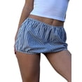 thumbnail image 1 of FEORJGP Women's Bloomer Shorts Ladies Summer Cute Shorts Casual Elastic Waist Shorts Contrast Color Plaid Short Pants for Teen Girl Casual Bottom, 1 of 6