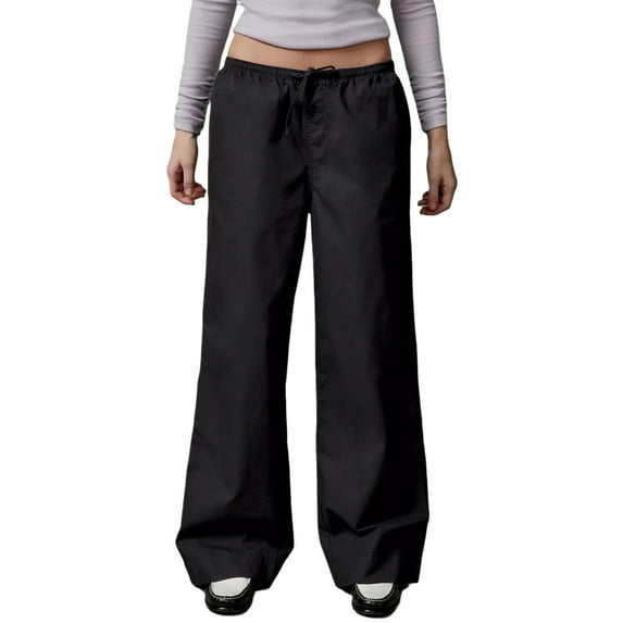 FEORJGP Women's Casual Long Pants S-XL Ladies Low Rise Wide Leg Trousers Stripe Print Sweatpants with Side Pockets Fashion Loose Daily Streetwear