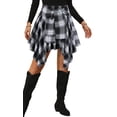 thumbnail image 1 of FEOYA Asymmetrical Skirt Ladies High Waisted Women Irregular Skirts Hem Mini Tie Front Skirt Pleated Streetwear 2XL, 1 of 7