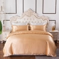 thumbnail image 1 of FEOYA Bedding Set Queen Satin Duvet Cover Comforter Cover with Zipper Faux Silk Quilt Cover Ultra Soft Bed Pillow Covers Faux Silk Pillow Cover (1 Duvet Cover + 2 Pillowcase ), 1 of 6