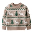 thumbnail image 1 of FEOYA Boy Christmas Sweaters Long Sleeve Girls Cartoon Sweaters Toddler Pullover Kids Sweatshirts Little Baby Knitwear Children Chunky Tops Warm Outdoor Clothing for 5-6 Years, 1 of 6