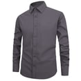 thumbnail image 1 of FEOYA Casual Business Tops for Men Long Sleeve Dress Shirts Stretch Slim Fit Shirts Button Down Blouses Formal Work Shirts Solid Color for Dating Wedding Working Talking Speeches Travel XL, 1 of 6