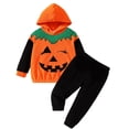 thumbnail image 1 of FEOYA Infant Sweatshirt Set Toddler Pumpkin Clothes Boy Baby Pullover Hoodie Long Sleeve Hoodies Cotton And Pants Fall Winter Outfit Unisex for 2-3 T, 1 of 6