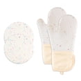 thumbnail image 1 of FEOYA Kitchen Oven Mitts Silicone Oven Mitten Round Potholder 4 pcs Heat-Resistant 500℉ Non-Slip Cotton Oven Gloves for Baking Cooking Grilling, 1 of 5