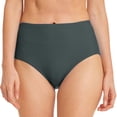 thumbnail image 1 of FEOYA Ladies Bathing Suit Bikini Bottoms High Rise Bikini Bottoms for Women Full Coverage Swim Briefs Basic Swimwear Gray, 1 of 7