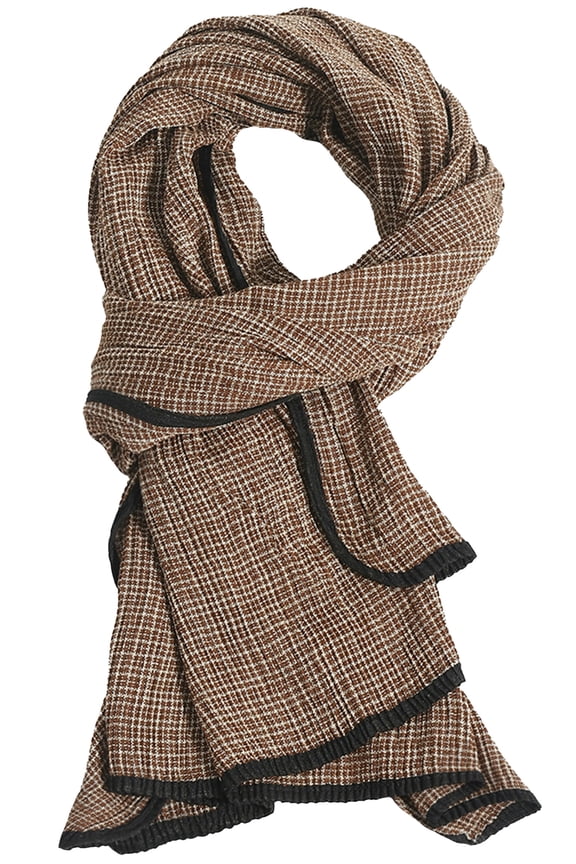 Men's Plaid Scarves Classic Check Warm Scarf Winter Plaid Shawl Vintage Tartan Plaid Scarf 27.6x74.8 Inch for Holiday Gift New Years Outdoor Christmas