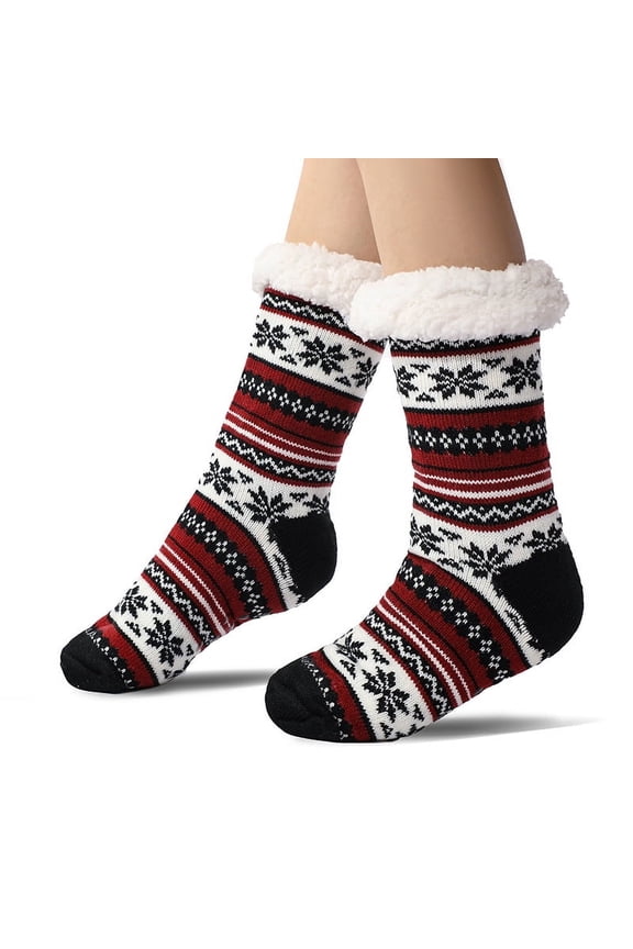 Men's Warm Winter Socks Grip Socks Stockings Thermal Socks Extra Thick Slipper Socks Cozy Floor Socks Breathable Fleece Lining for Home Hiking Business Bed Outdoor Walking Sleeping Cabin