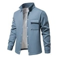 thumbnail image 1 of FEOYA Mens Casual Cardigans Waffle Knit Jacket Button Down Jacket Winter Cardigan Cotton Cardigan with Pocket Padded Lapel Collar Coat Long Sleeve Spring Fall Knitted Clothes 2XL, 1 of 6