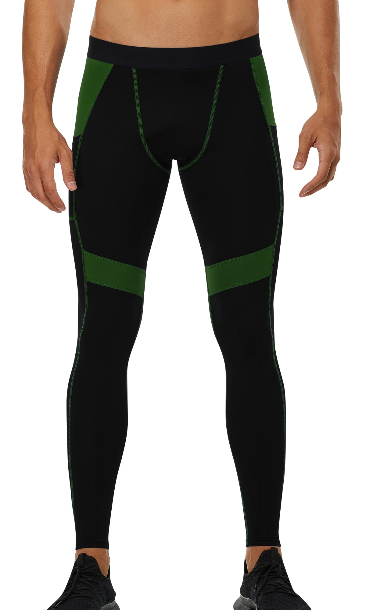 FEOYA Mens Compression Trousers Athletic Pants Running Tights Leggings ...