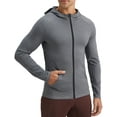thumbnail image 1 of FEOYA Mens Outdoor Hoodies Full Zip Male Workout Gym Jacket Running Training Shirts Jacket for Athletic Running Fishing Hiking Active XL Gray, 1 of 6