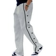 thumbnail image 1 of FEOYA Mens Pants Two Buttons Open Basketball Sweatpants Two Snap Button Trousers Straight Leg Joggers with Pocket for Running Workout Athletic Active Sports XL, 1 of 6