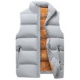thumbnail image 1 of FEOYA Mens Winter Gilet Warm Waistcoat Gilet Fleece Lined Windproof Sleeveless Jacket Thermal Body Warmer Outerwear Vest Stand Collar Padded Outdoor Vest with Pockets for Fishing Hiking S, 1 of 6