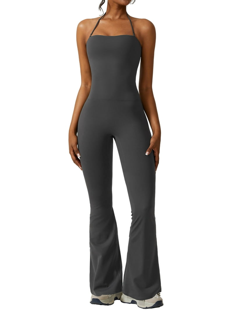 FEOYA One Piece Yoga Bodysuit Women Workout Romper Sleeveless