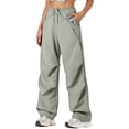 thumbnail image 1 of FEOYA Parachute Pants for Women Elastic Waist Ladies Cargo Baggy Trouser Loose Y2K Streetwear Casual Outdoor Hiking Harajuku Pants M, 1 of 7
