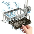 thumbnail image 1 of FEOYA Sink Faucet Organizer Sponge Holder for Kitchen Faucet Drain Rack with Drain Tray Hook Hanging Rod Drainer Basket for Bathroom Soap Scrubbers 0.7-1.10 Inch Round Tube, 1 of 7