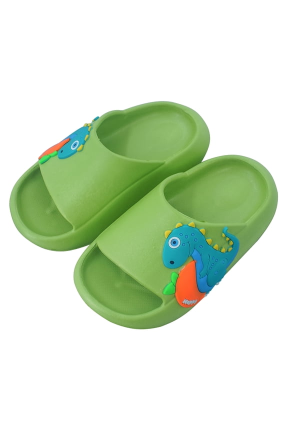 Slippers for Kids Boys Girls Bathroom Shower Shoes Summer Child Cute Dinosaur Quick Dry Slippers Unisex Non-Slip Lightweight Beach Pool Toe Indoor Outdoor Sandals