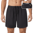 thumbnail image 1 of FEOYA Training Shorts Mens Quick-Dry Lightweight Gym Sweat Shorts Male Breathable Sports Shorts Inter Drawstring Elastic Waist Athletic Shorts with Pockets L Black, 1 of 9