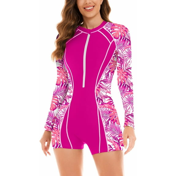 FEOYA by FEOYA Women Long Sleeve One-Piece Swimsuit