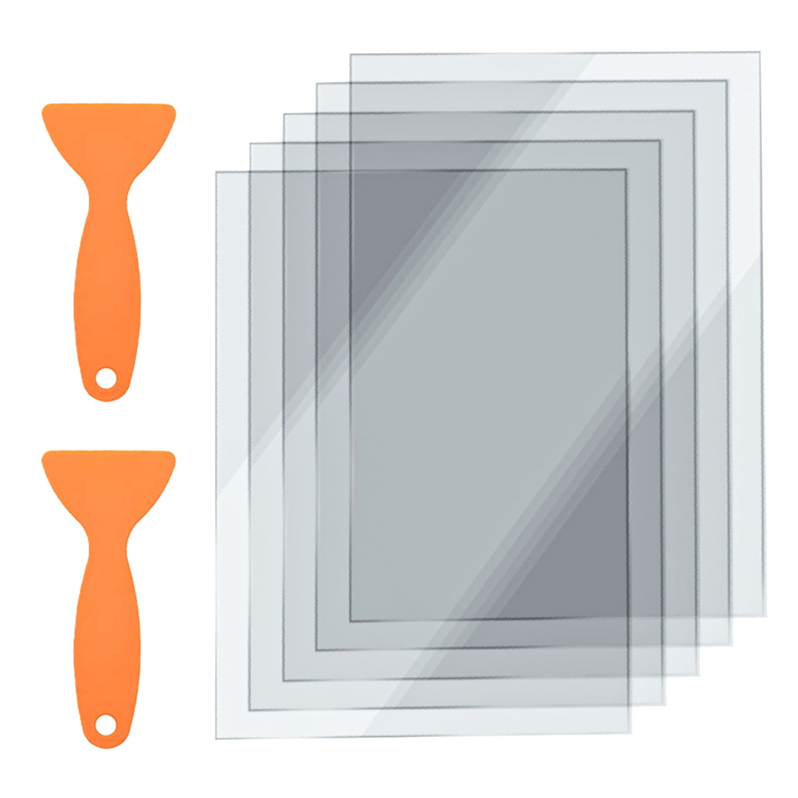 FEP Film Pack Includes Five Transparent Sheets and Orange Scraper Tool ...