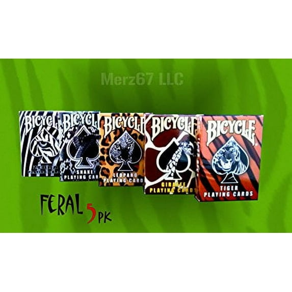 FERAL 5 Pack Bicycle Playing Cards